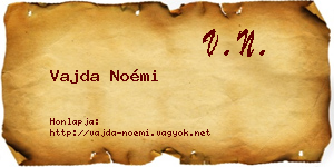Vajda Noémi névjegykártya